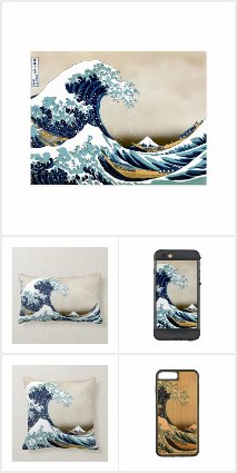 Restored Great Wave off Kanagawa by Hokusai 