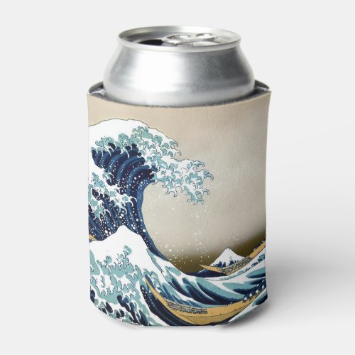 Restored Great Wave off Kanagawa by Hokusai Can Cooler