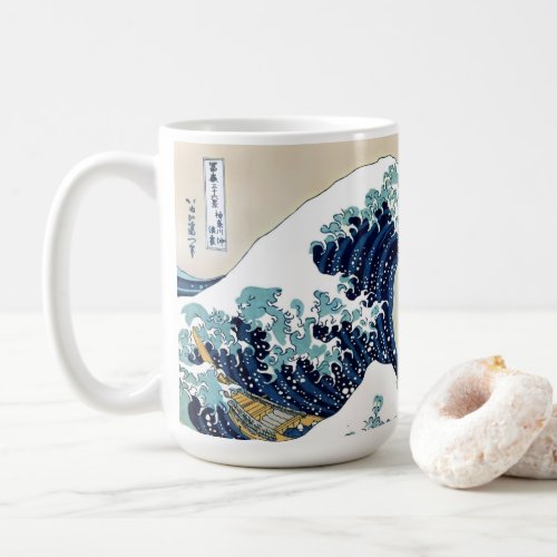 Restored Great Wave off Kanagawa by Hokusai Coffee Mug