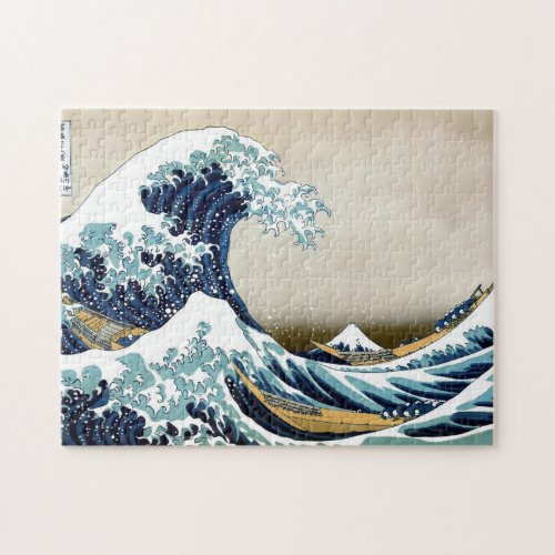 Restored Great Wave off Kanagawa by Hokusai Jigsaw Puzzle