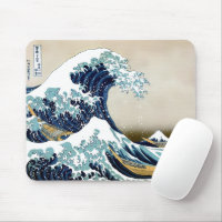 Big Waves Art Mousepad White Black Desk Mouse Pad Computer Keyboard  Finearts Mat