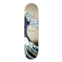 Restored Great Wave off Kanagawa Custom Text Skateboard Restored Great Wave off Kanagawa Custom Text Skateboard
