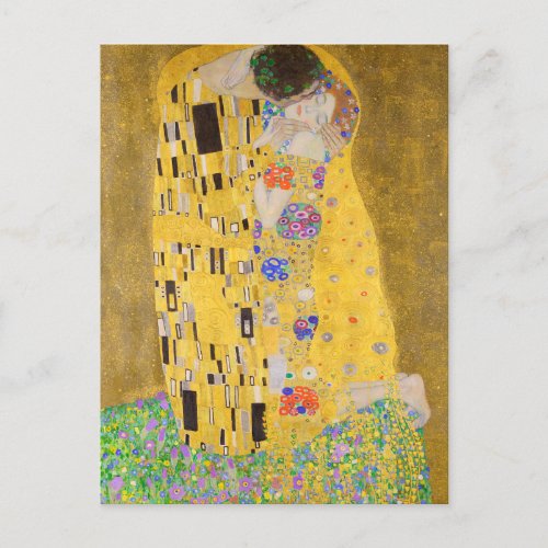 Restored Gustav Klimt The Kiss Art Nouveau Postcard