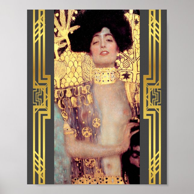Restored Klimt Judith Holofernes Art Nouveau Deco Poster (Front)