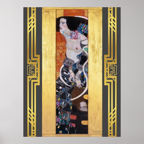 Restored Klimt Judith Salome Art Nouveau Deco Poster