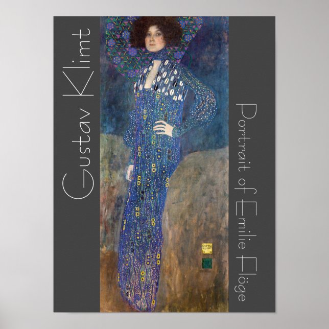 Restored Klimt Portrait of Emilie Flöge Painting Poster (Front)