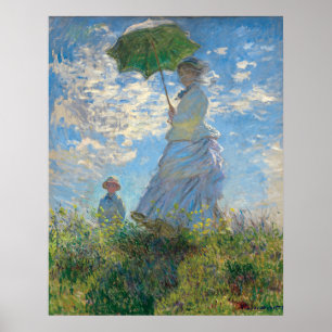 Restored Monet's Woman with a Parasol The Stroll Poster