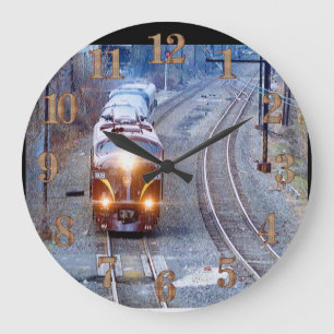 Restored Pennsylvania Railroad locomotive 5809 Large Clock