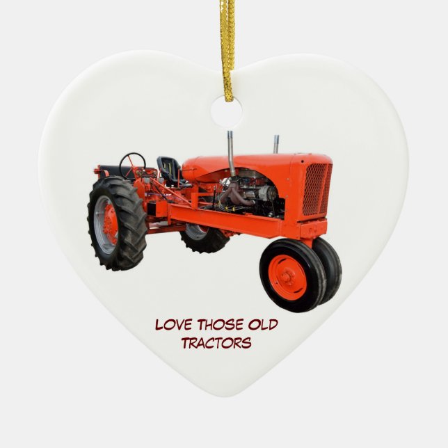 Restored Vintage Tractors Ceramic Ornament (Front)