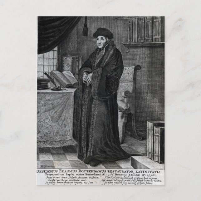 Restorer of the Latin language' Postcard (Front)