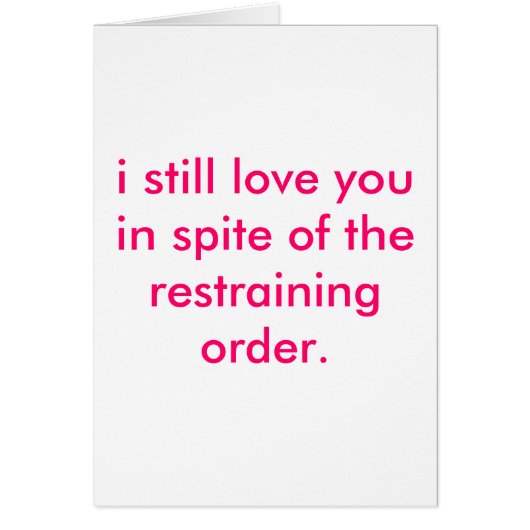 restraining order cards (Front)