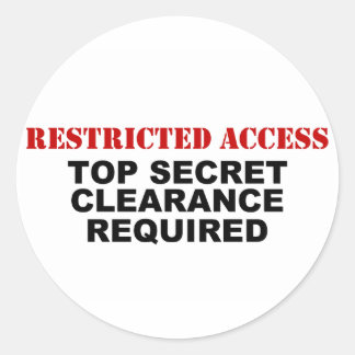 Restricted Access Classic Round Sticker