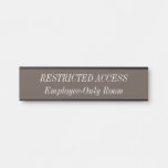 [ Thumbnail: "Restricted Access" "Employee-Only Room" Door Sign ]
