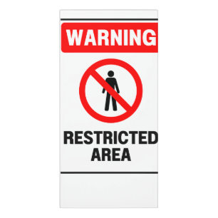 "Restricted Area Do Not Enter" Wall Art, Room sign