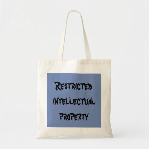 restricted intellectual property orphan black tote bag