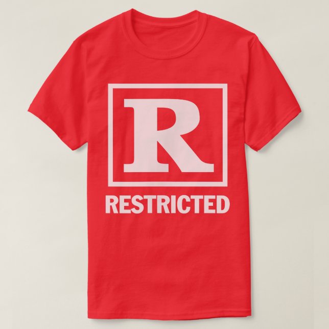 Restricted Rated R Movie Night Film Children Popco T-Shirt (Design Front)