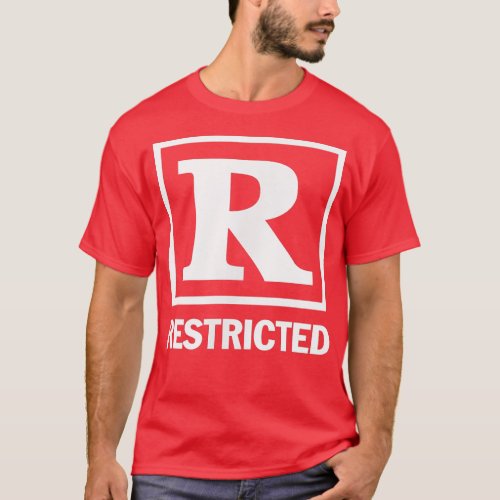 Restricted Rated R Movie Night Film Children Popco T_Shirt