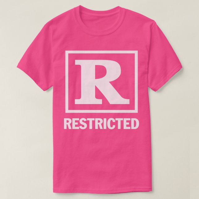 Restricted Rated R Movie Night Film Children Popco T-Shirt (Design Front)