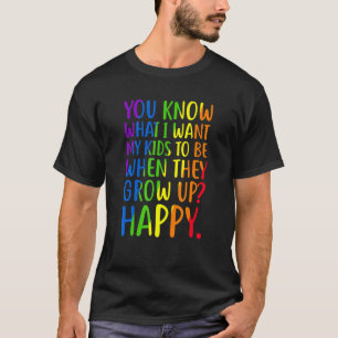 Restro Lgbt Awareness Parents Mom Dad Gay Pride T-Shirt