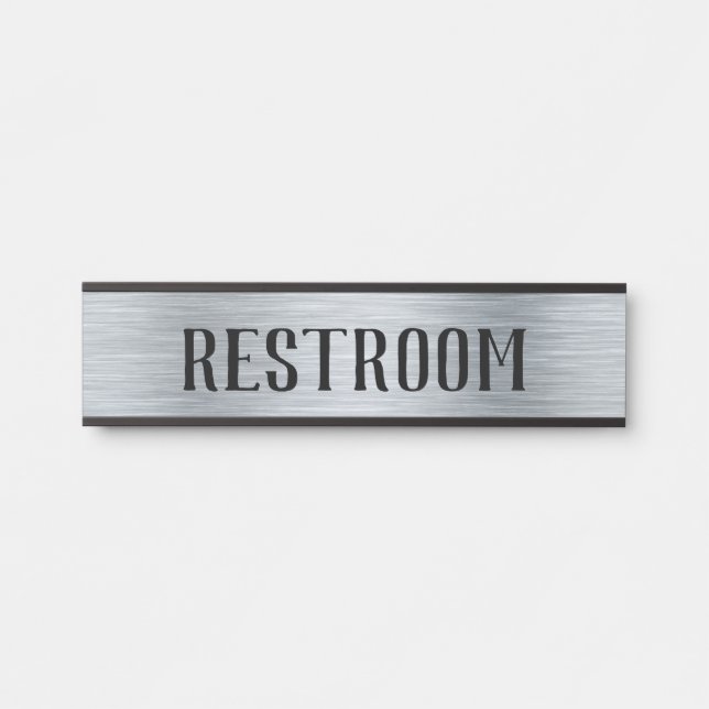 Restroom Bathroom Door Signs Sign Name Plate (Front)