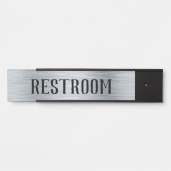 Restroom Bathroom Door Signs Sign Name Plate | Zazzle