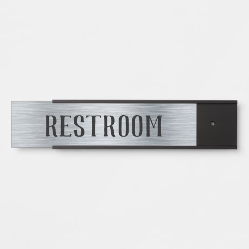 Restroom Bathroom Door Signs Sign Name Plate | Zazzle