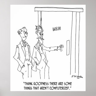 Restroom Cartoon 1306 Poster