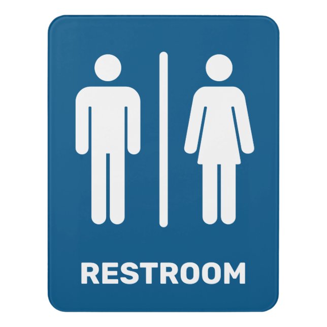 Restroom Door Sign (Contemporary Vert)