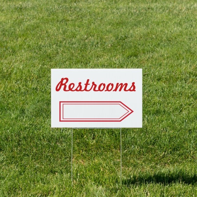 Restroom Event Party Yard Sign (Insitu)
