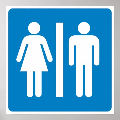Restroom Facilities Highway Sign