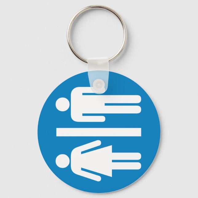 Restroom Facilities Highway Sign Keychain (Front)