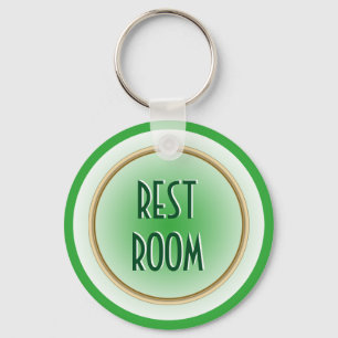 Restroom Green Keychain