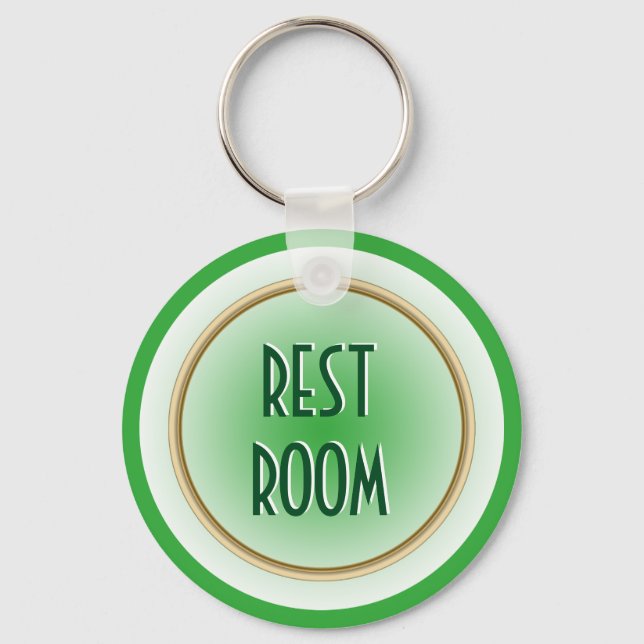 Restroom Green Keychain (Front)