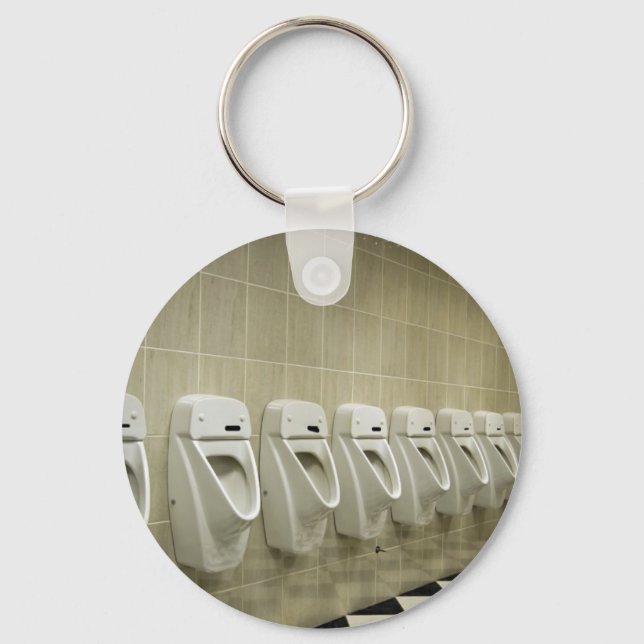 restroom interior with urinal row keychain (Front)