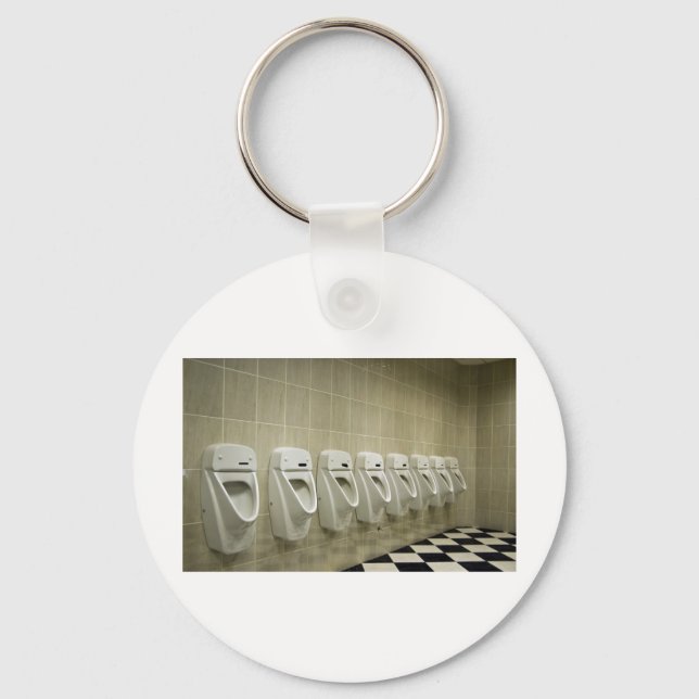 restroom interior with urinal row keychain (Front)