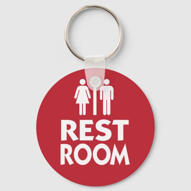 Restroom Keys for office or business Keychain (Front)