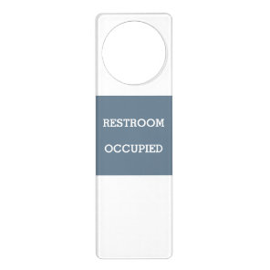 Restroom Occupied Slate Gray Door Hanger by Janz