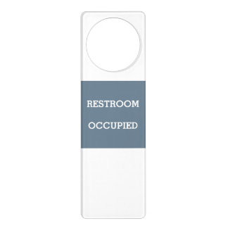 Restroom Occupied Slate Gray Door Hanger by Janz