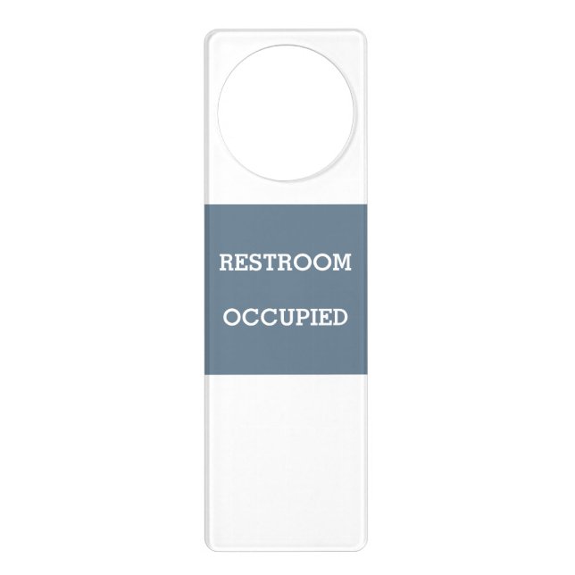 Restroom Occupied Slate Gray Door Hanger by Janz (Front)