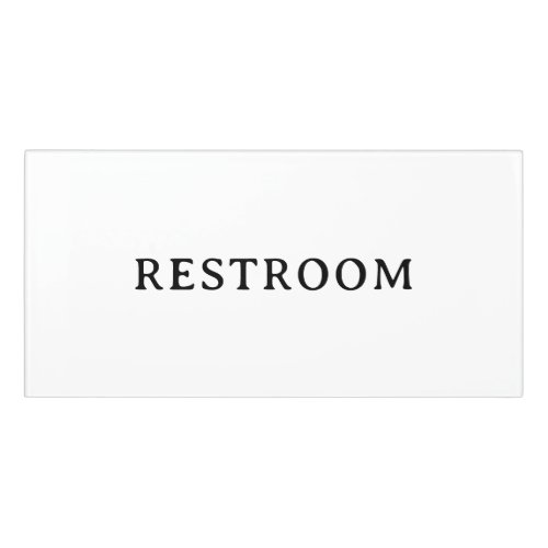 RESTROOM | Professional Modern Classic Room Door Sign