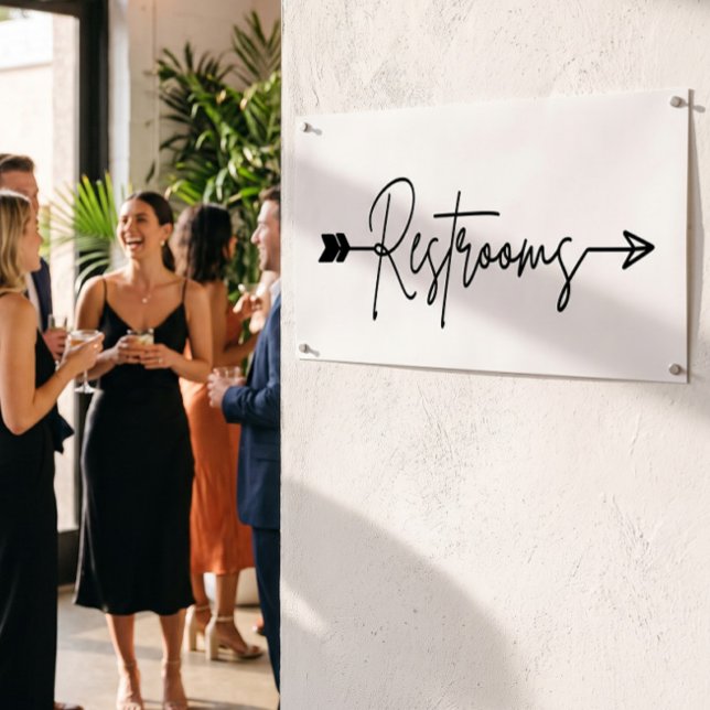 Restrooms direction sign right, party arrow Poster (Creator Uploaded)
