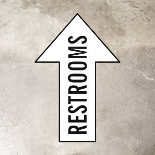 Restrooms Directional Arrow Floor Decals