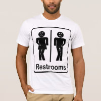 Restrooms Sign Mens T-Shirt