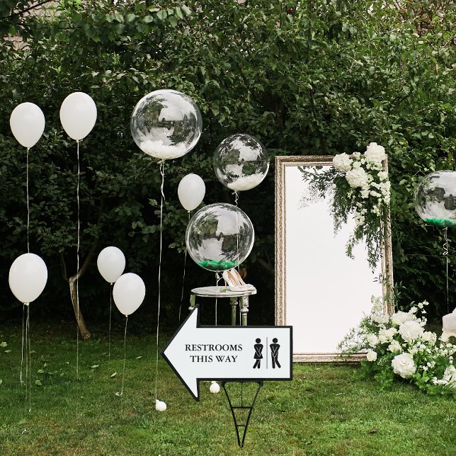 Restrooms This Way | Custom Wedding Sign (Creator Uploaded)
