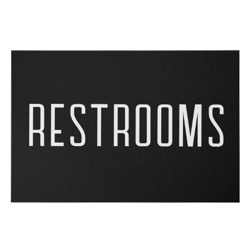 Restrooms Wall Art Sign