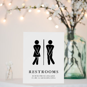 Restrooms Wedding Sign