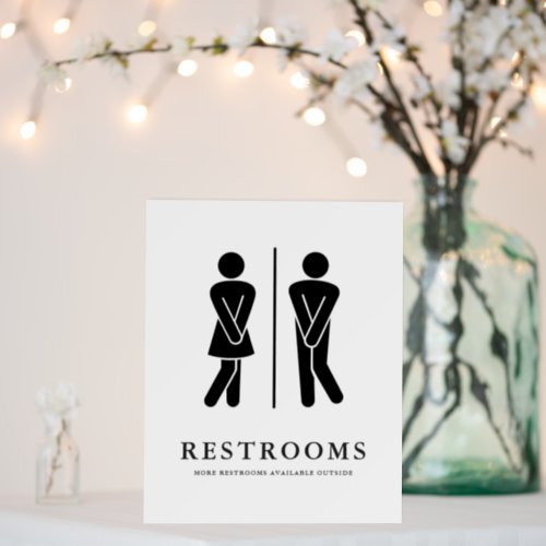Restrooms  Wedding Sign