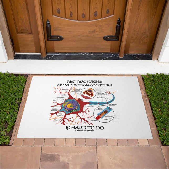 Restructuring My Neurotransmitters Is Hard To Do Doormat (Outdoor)