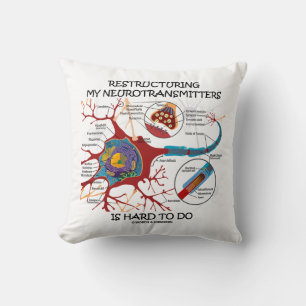 Restructuring My Neurotransmitters Is Hard To Do Throw Pillow