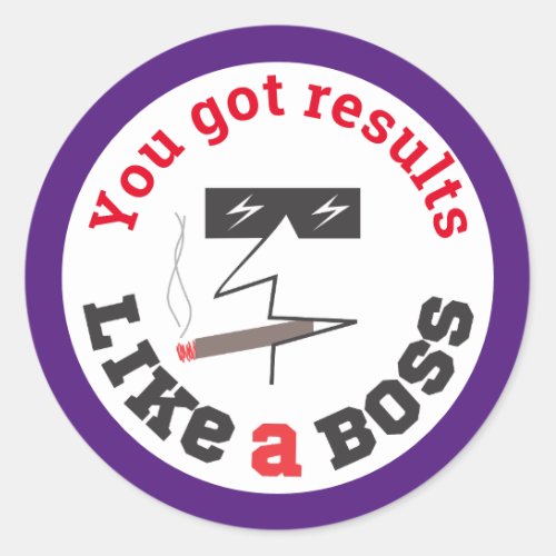 Results like a boss employee recognition stickers